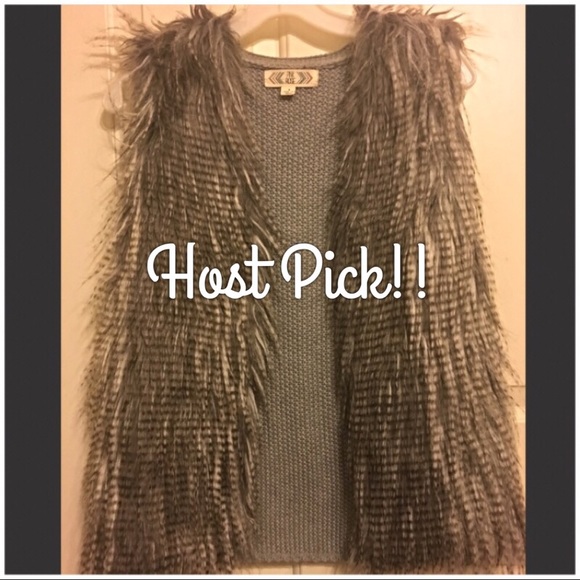 Pink Rose Jackets & Blazers - Pink Rose Faux Fur Vest